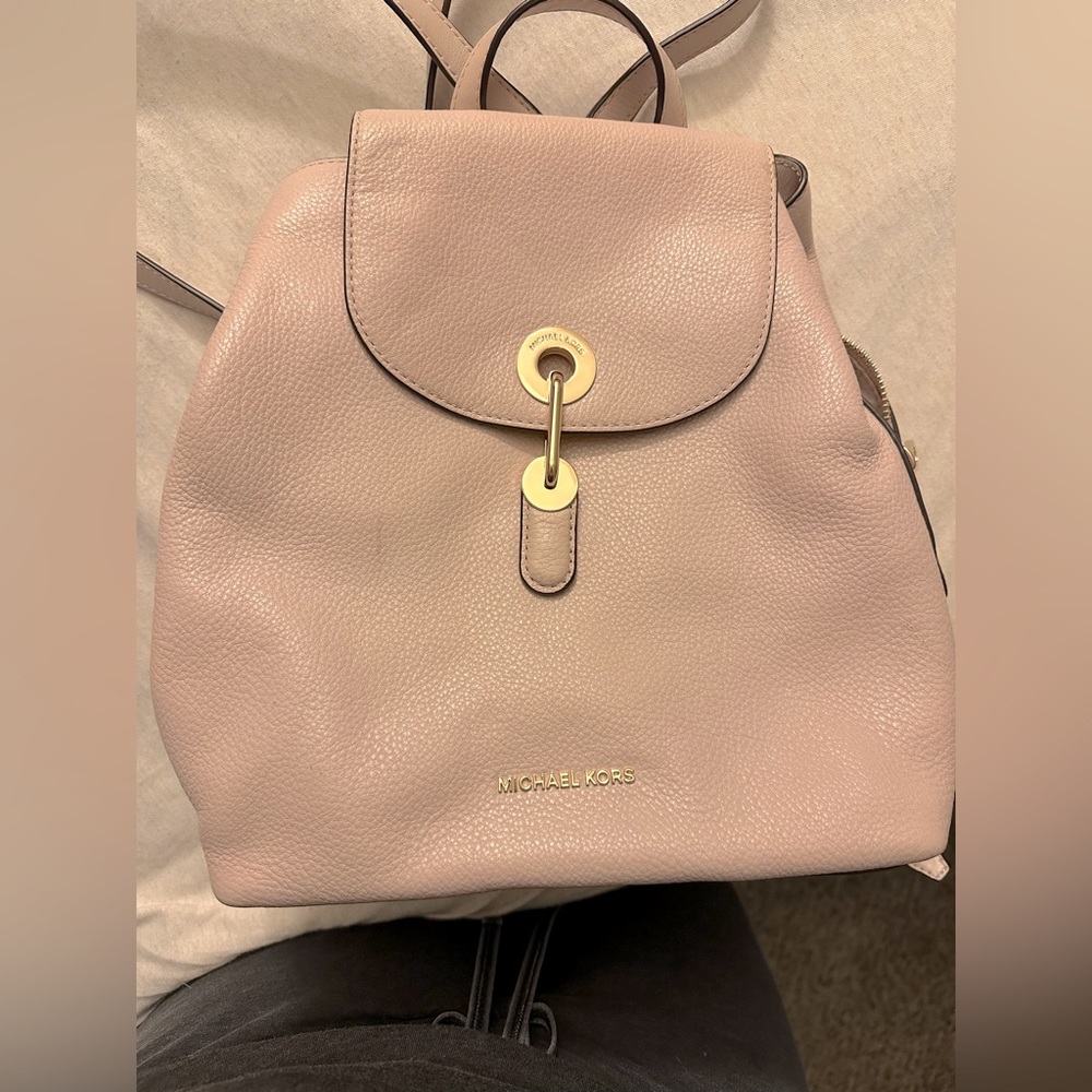 Michael Kors light baby pink backpack